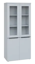 SIN 5 - 8DS kancelářská skříň, 4-dveřová/prosklená, 1820x800x400, bílá